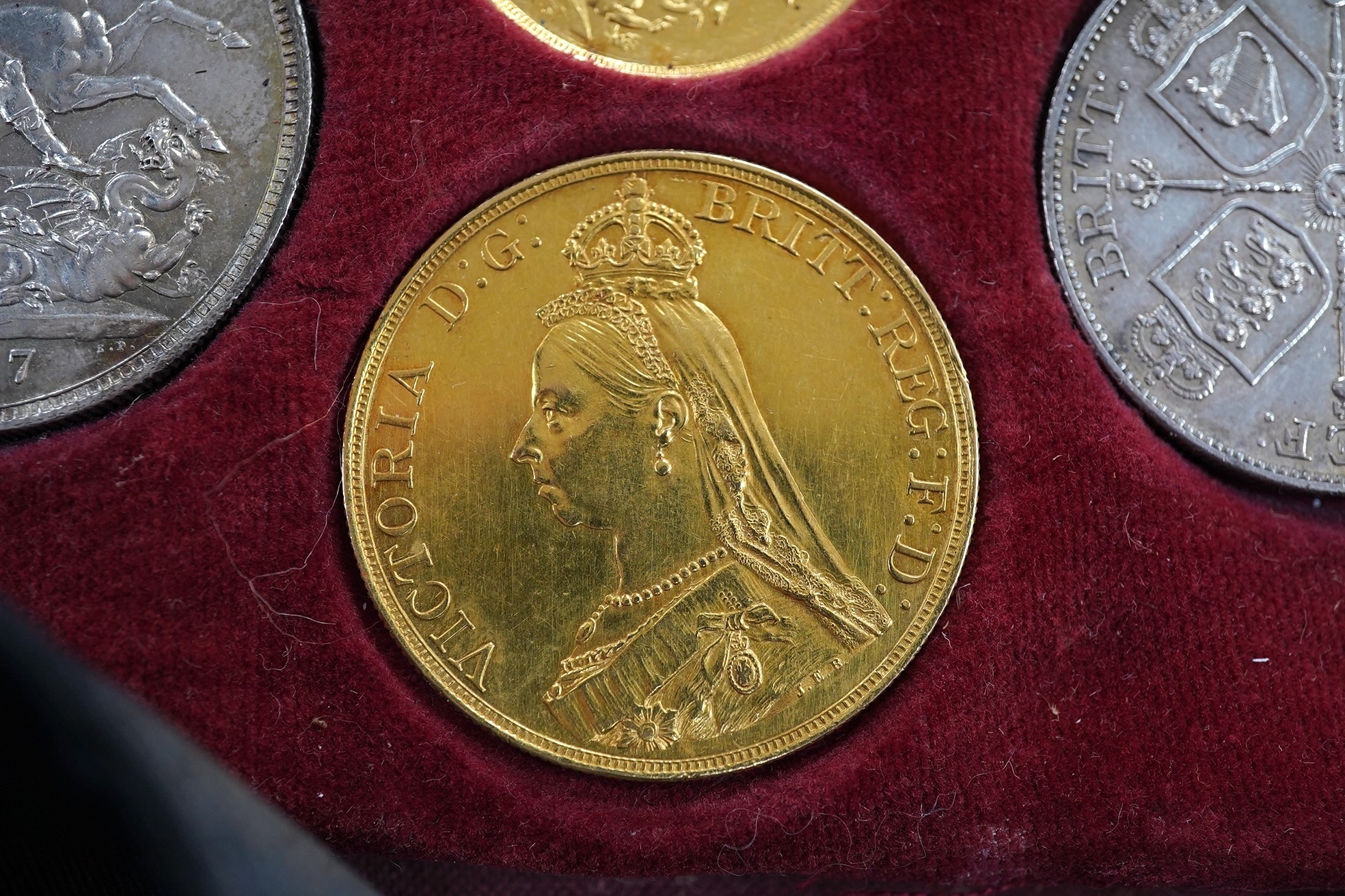 PLEASE NOTE THIS IS A SPECIMEN SET: A Victorian Golden Jubilee set, 1887 - cased, complete